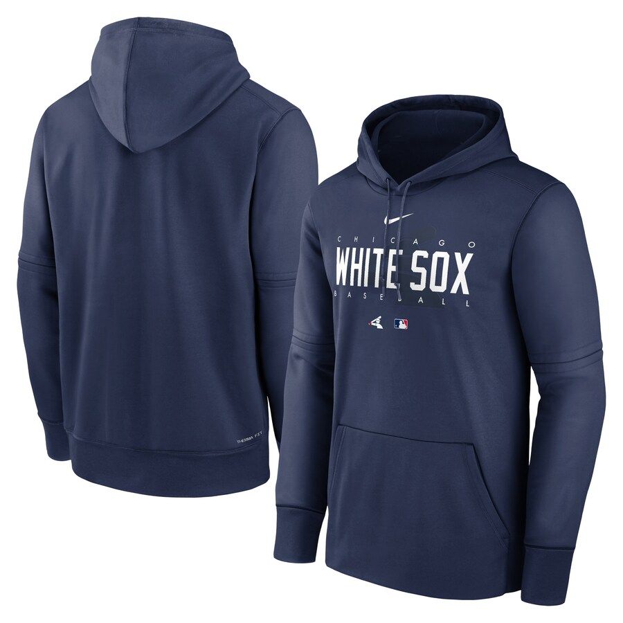 Men 2025 MLB Chicago White Sox Drak blue Nike hoodie style 1->chicago white sox->MLB Jersey